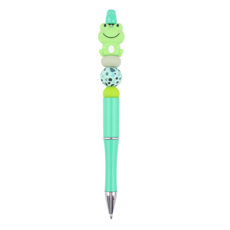 Wholesale beaded pen DIY creative handmade cartoon 3D animal silicone gum beaded pen