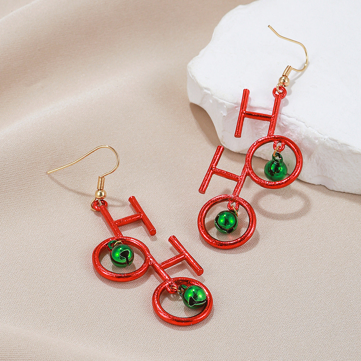 Wholesale Christmas elements Santa Claus earrings