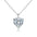 Wholesale S925 Sterling Silver Love Heart-shaped Pendant Heart-shaped Zircon Color Treasure Necklace