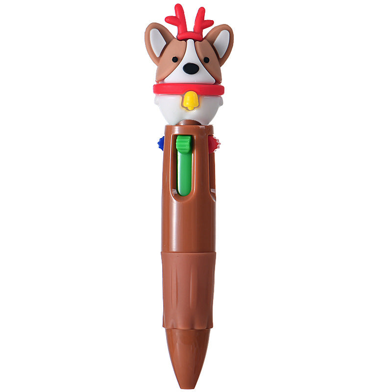 Wholesale Cute cartoon Christmas four-color ballpoint pen