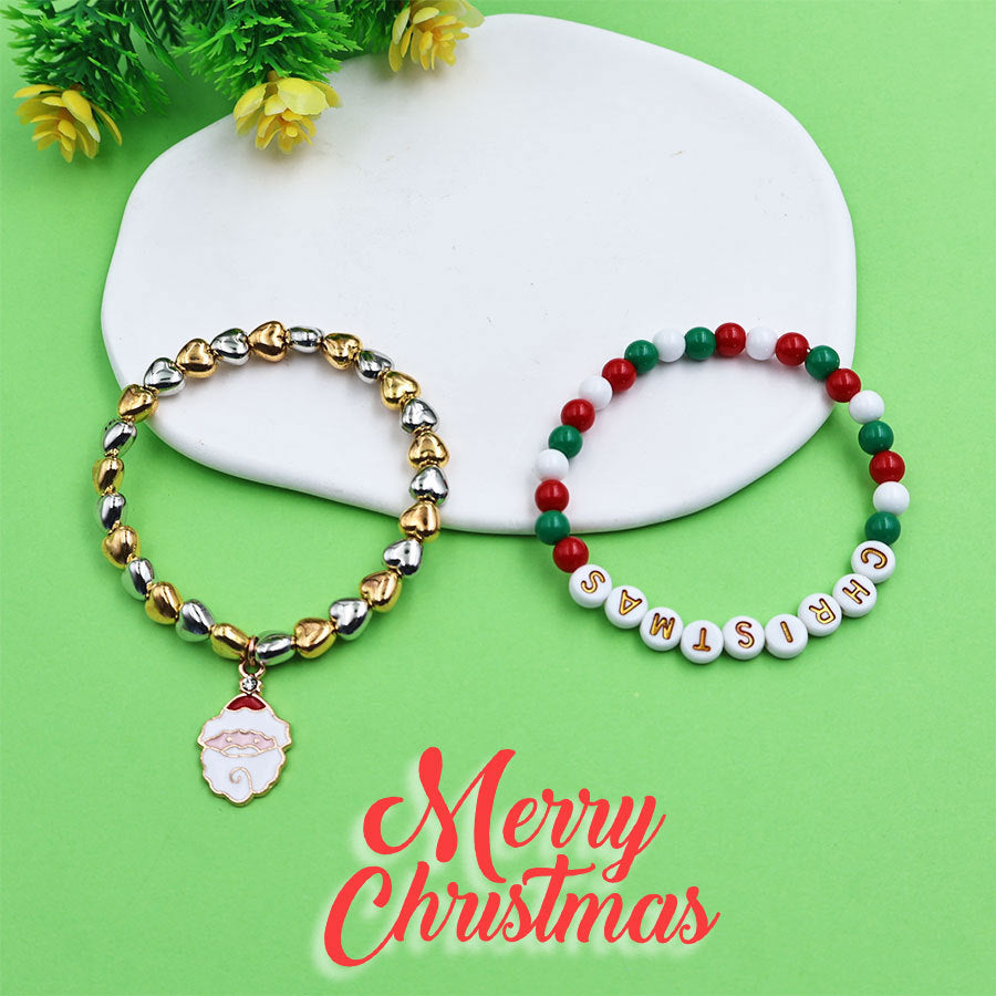 Wholesale Christmas Letter Beads Clay Bracelets ACC-BT-Xiny024