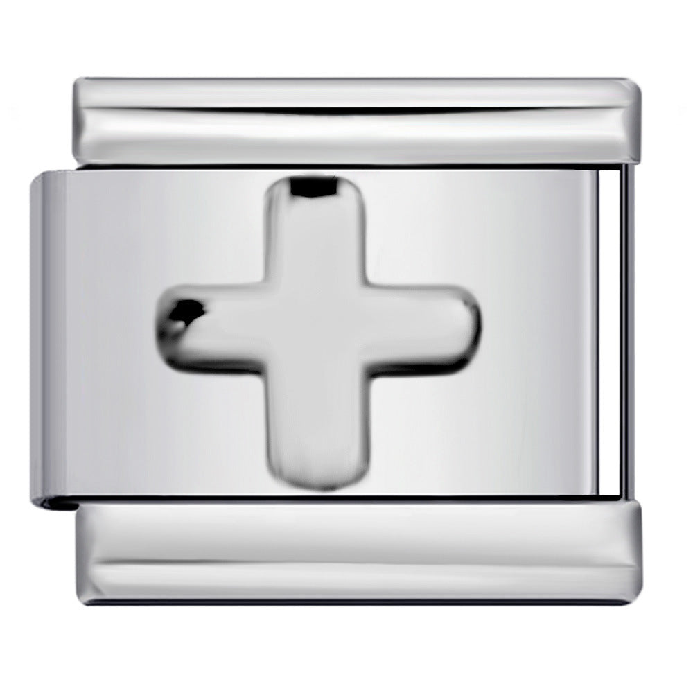 Wholesale Italian Charm Bracelet 9mm DIY Splicing Removable Number Symbol Element Stainless Steel Composable Bracelet