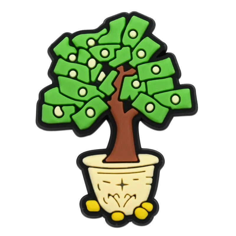 Wholesale   Random 100pcs USD seriesPVC Soft Rubber Shoe Buckle Decoration