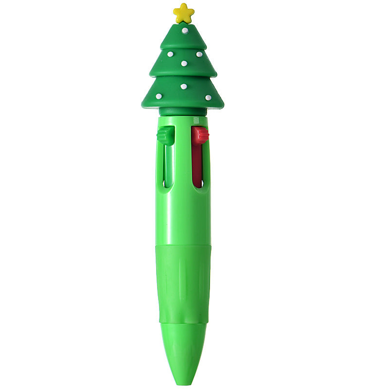 Wholesale Cute cartoon Christmas four-color ballpoint pen