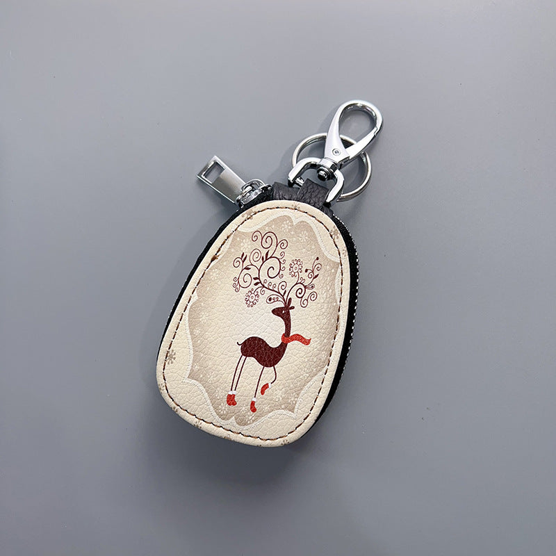 Wholesale Retro Key Bag Zipper Ornaments Car Color Printing Keychains ACC-KC-Mengs001