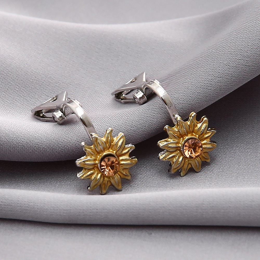Wholesale Micro-paved zirconia daisy earrings
