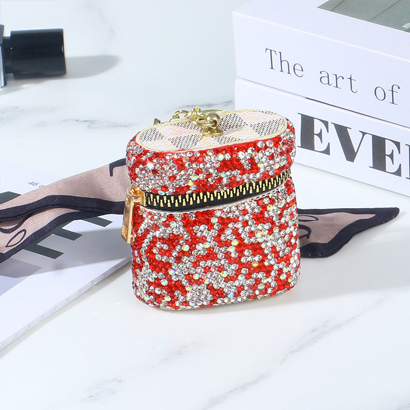 Wholesale High-end Full Diamond Storage Wireless Keychain Coin Purse Earphone Case ACC-EPC-RuiJie001