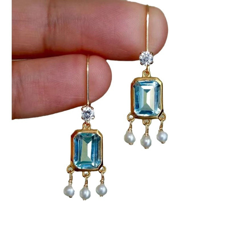 Wholesale Ocean Blue Topaz Earrings