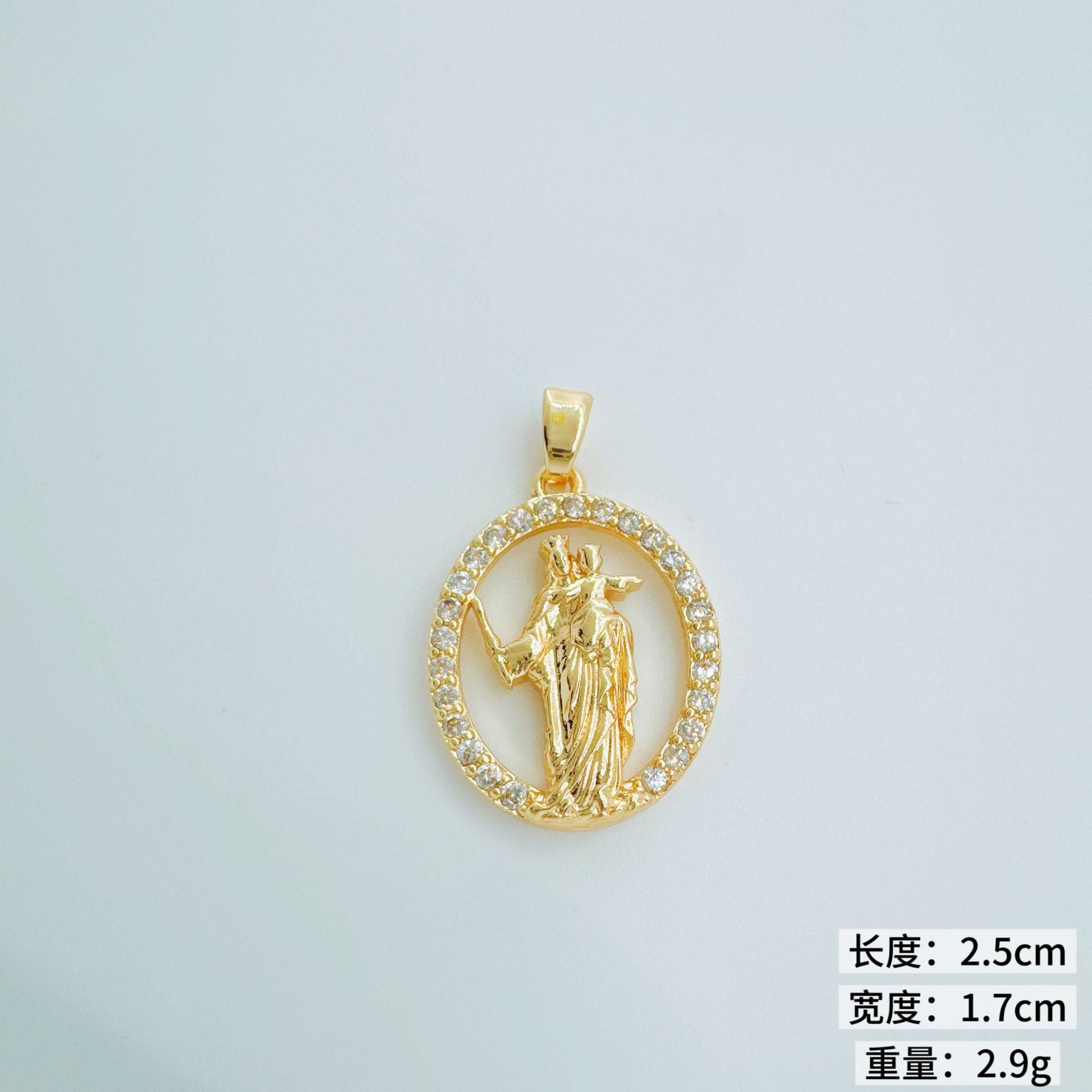 Wholesale Chic Copper Zircon Pendant Necklace Trendy Fashion Accessory Gift