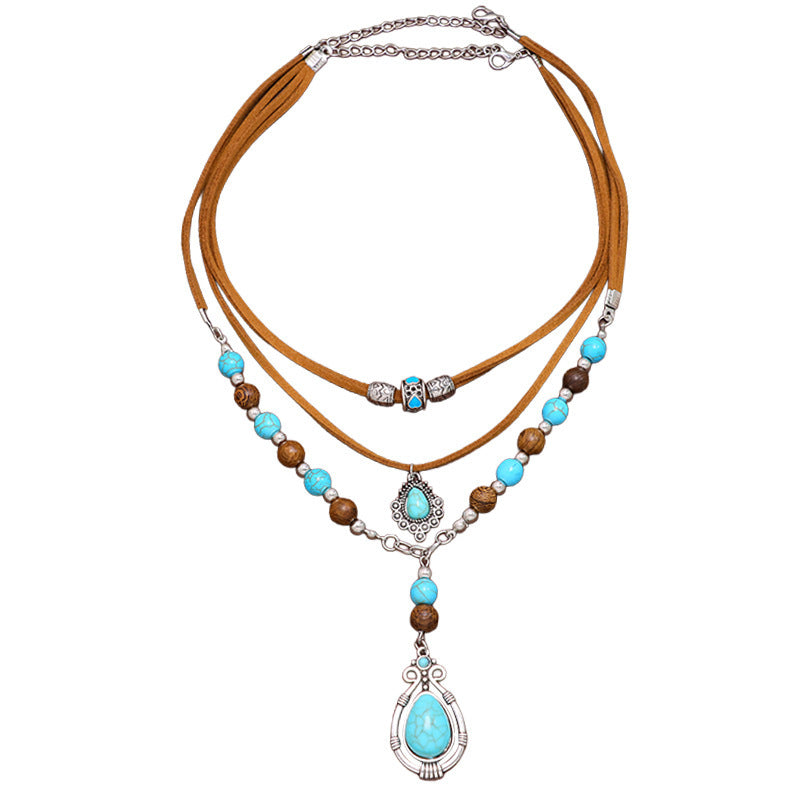 Wholesale Bohemian Vintage Layered Beaded Necklace Set,  Fashion Layering Jewelry Accessory for Women,  Gift