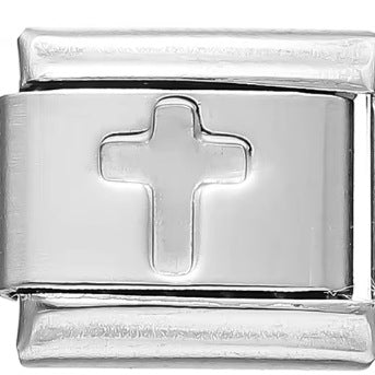 Wholesale Italian Charm Bracelet 9mm DIY Splicing Cross Series Colorful Stainless Steel Composable Bracelet