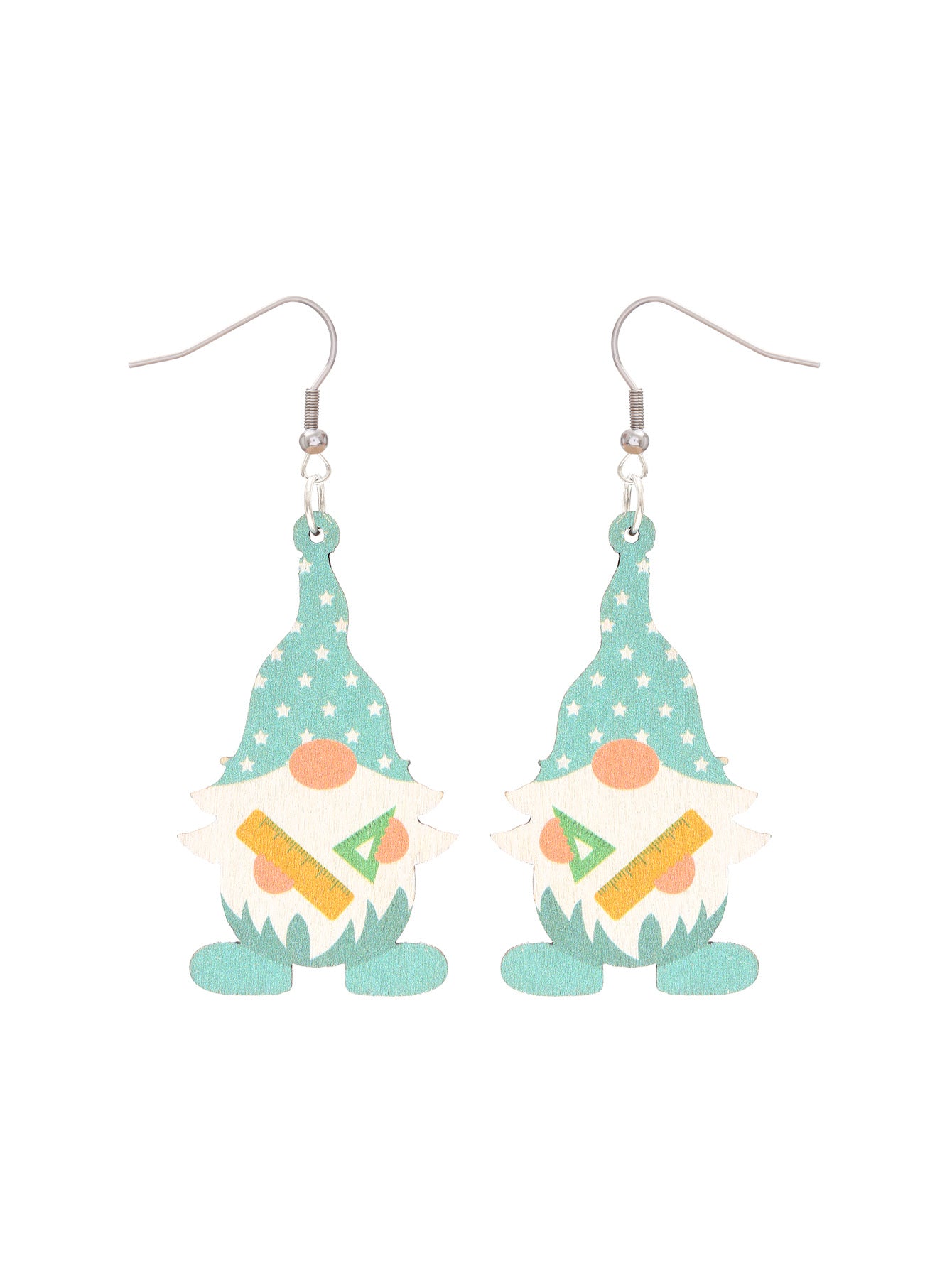 Wholesale  School Season Teacher's Day Apple Pencil Rocket Books  Water Drops Wooden Earrings