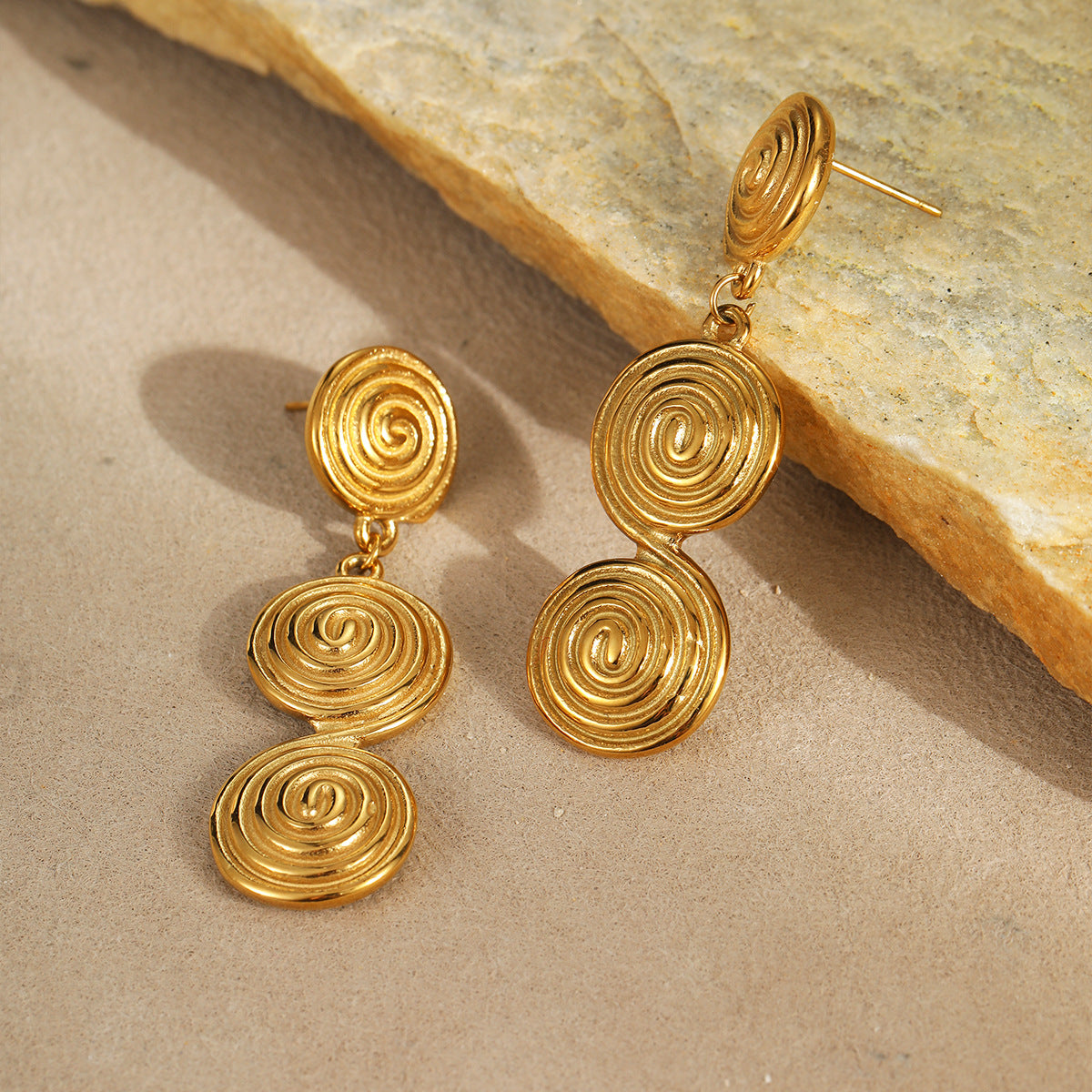 Wholesale  thread ring earrings stainless steel earrings