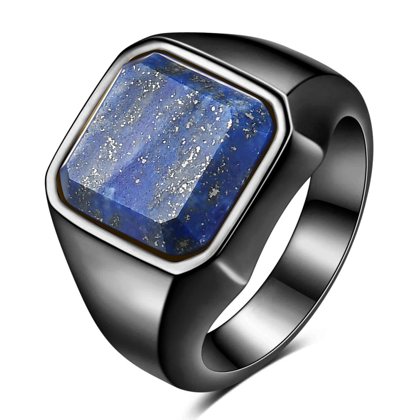 Wholesale Retro geometric 22MM square stainless steel ring