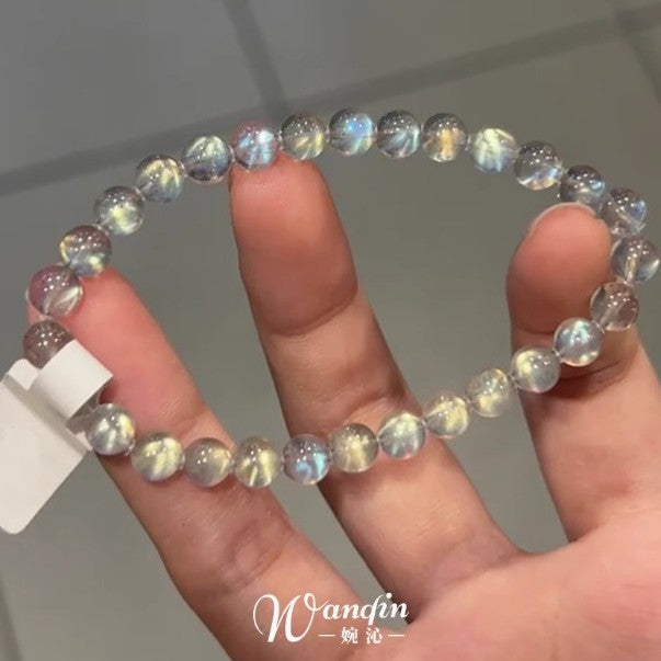 Wholesale  Versatile Labradorite Round Bead Single Circle Bracelet