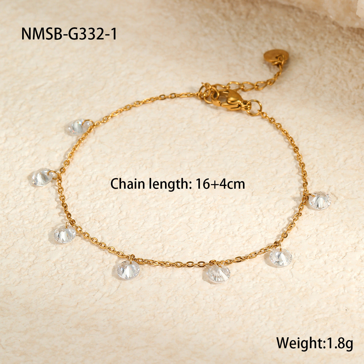 Großhandel Farbe Zirkon Serie Edelstahl Halskette Armband