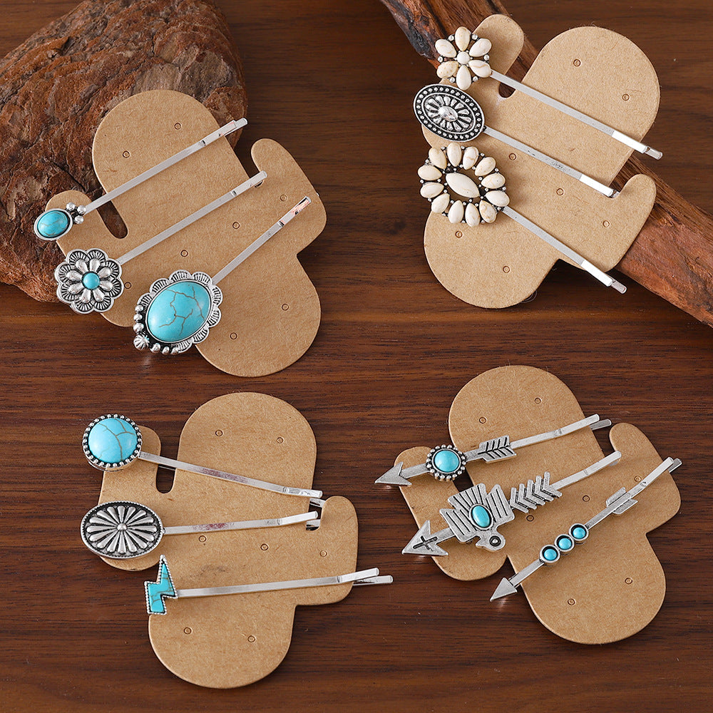 Wholesale  Bohemian Inlaid Turquoise Hairpin suit