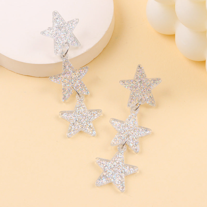 Wholesale  Christmas Earrings Cartoon Contrasting Color Snowman Bell Acrylic Earrings