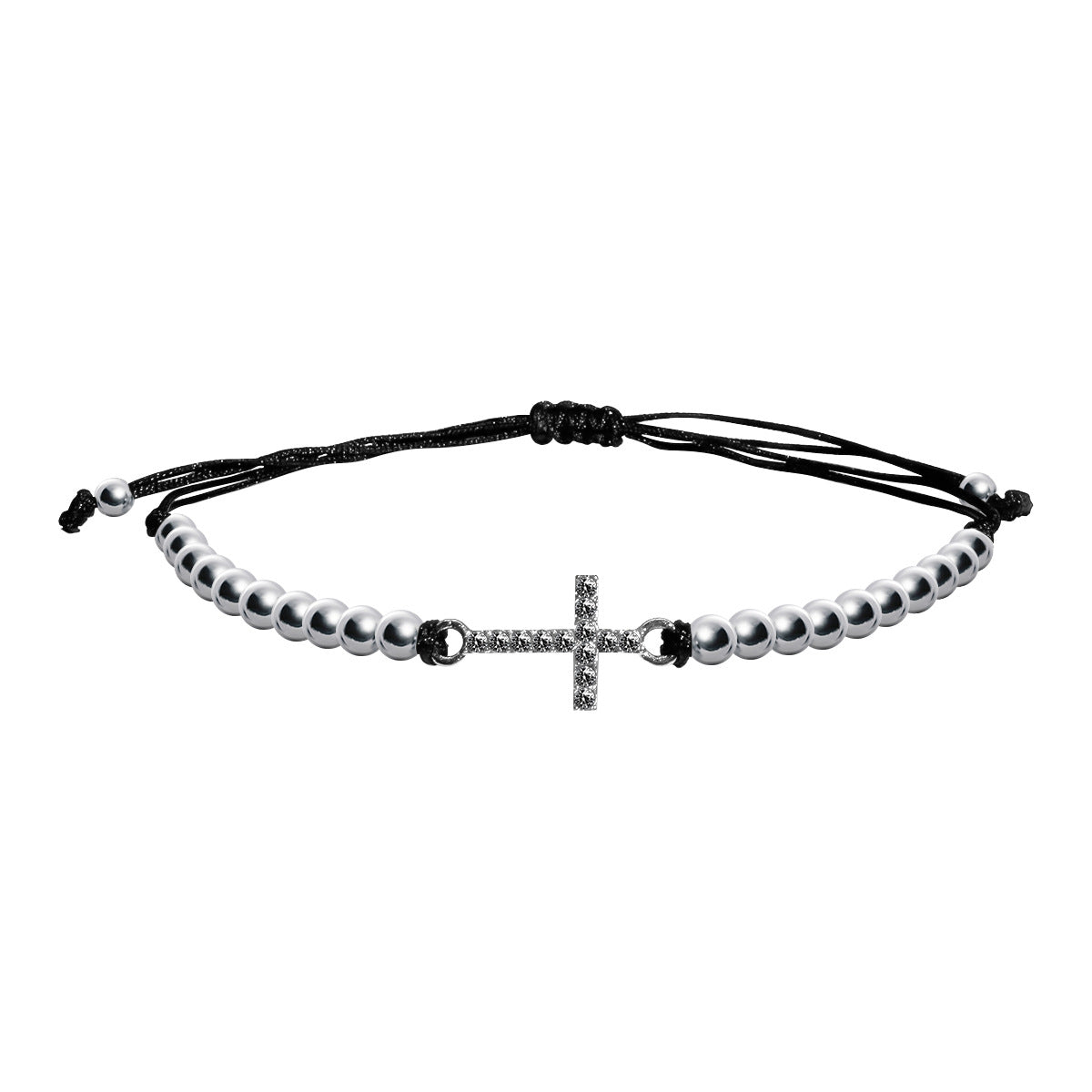 Wholesale  Cross Diamond Beaded Bracelet