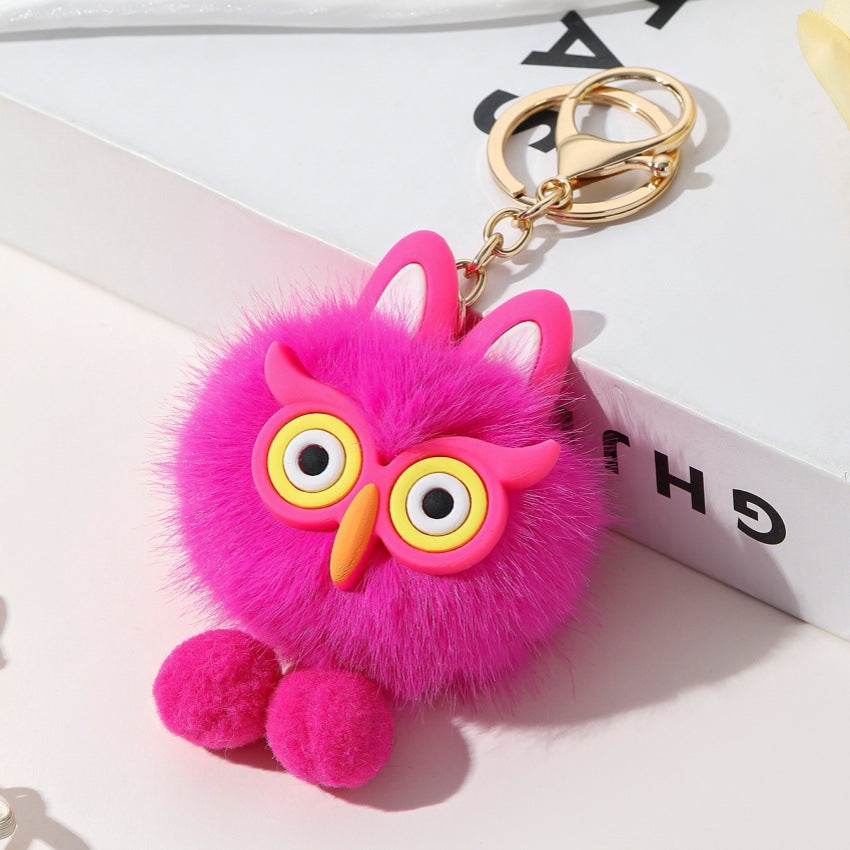 Wholesale Cute cartoon plush owl keychain