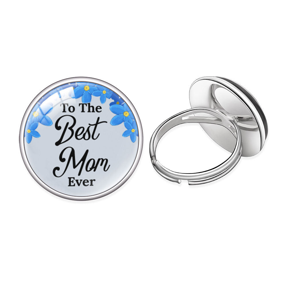 Wholesale mother's love MOM heart-shaped ring