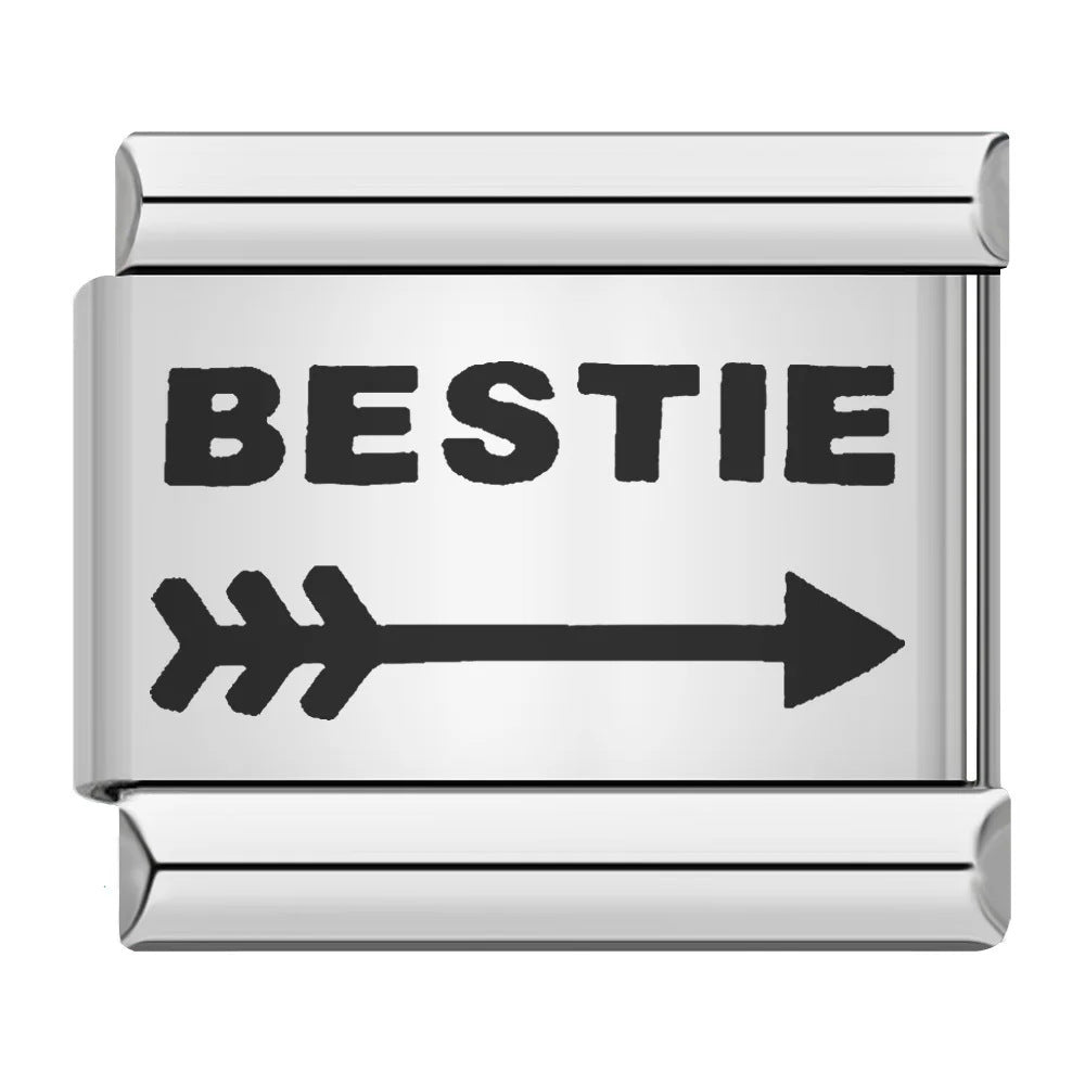 Wholesale 9mm Italian Charm Starter Bracelets DIY Laser Single Section Creative Stainless Steel Composable Bracelet