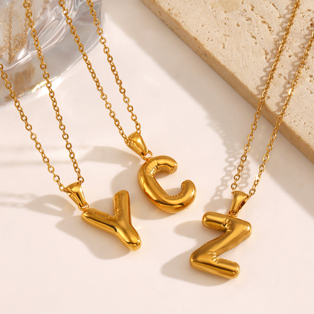 Wholesale stainless steel 26 letter necklace