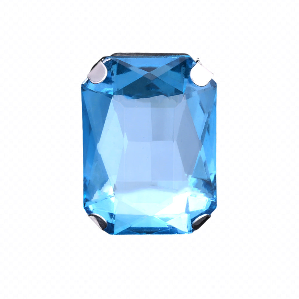 Wholesale  Square Ring Women's Simple Rhinestone Opening Ring