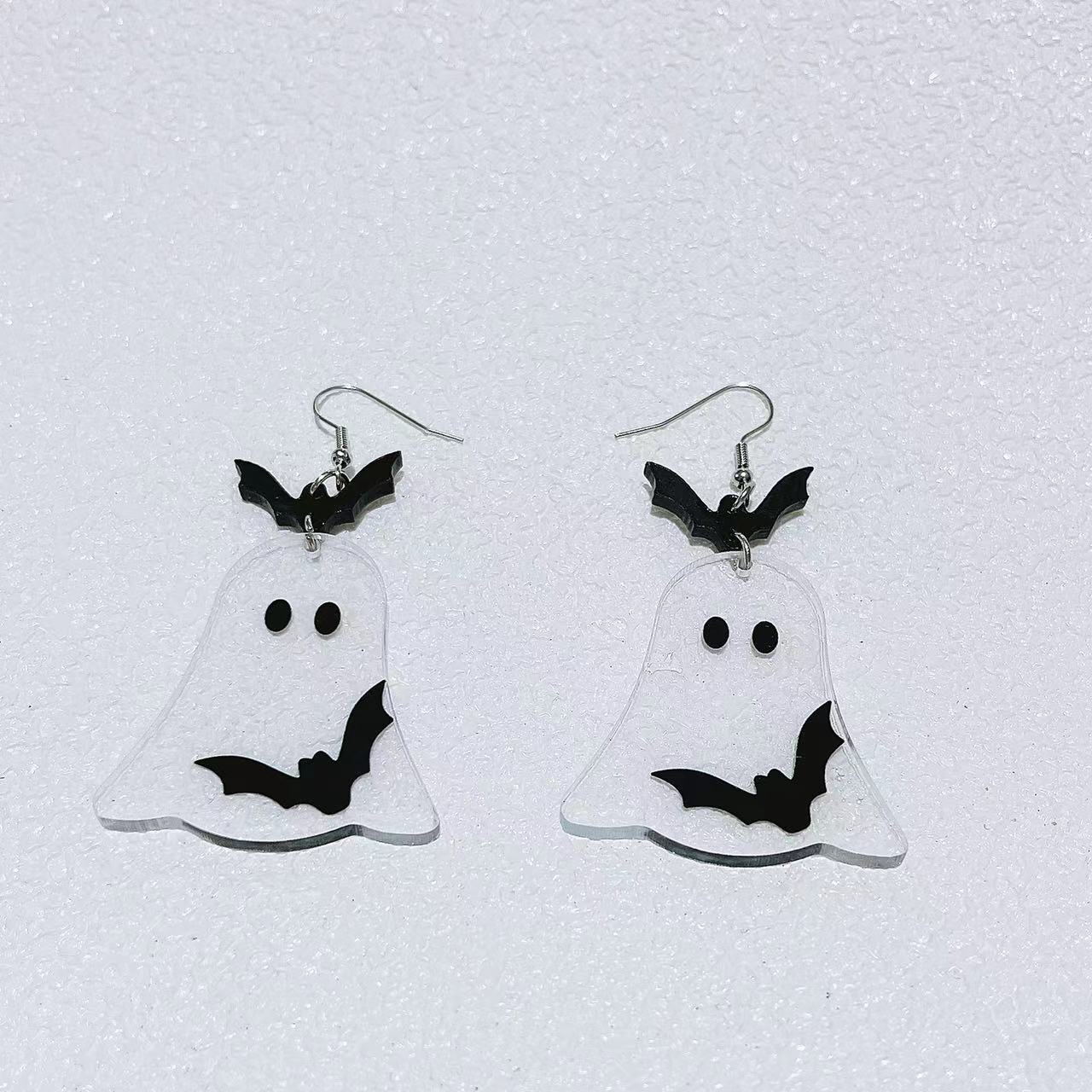 Wholesale Halloween Dark Acrylic Bat Earrings ACC-ES-AnDao025