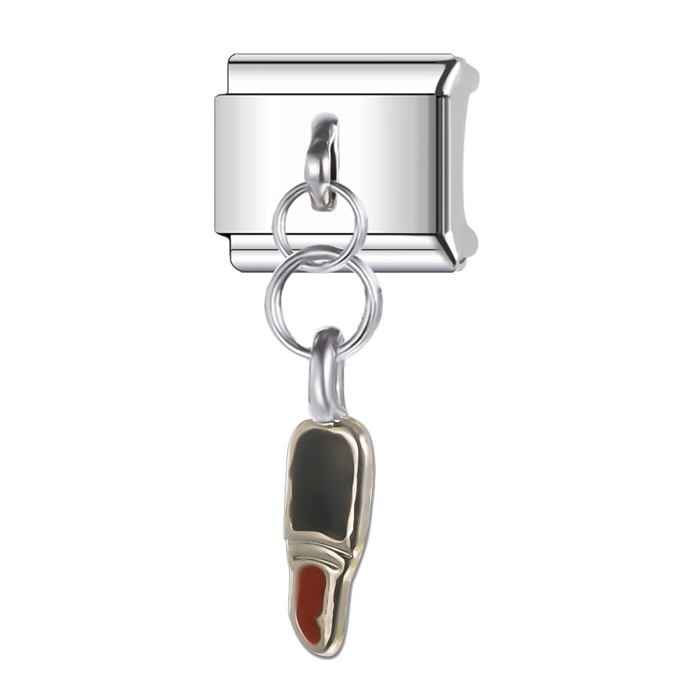 Wholesale Italian Charm Bracelet 9mm DIY Splicing Creative Pattern Stainless Steel Composable Bracelet