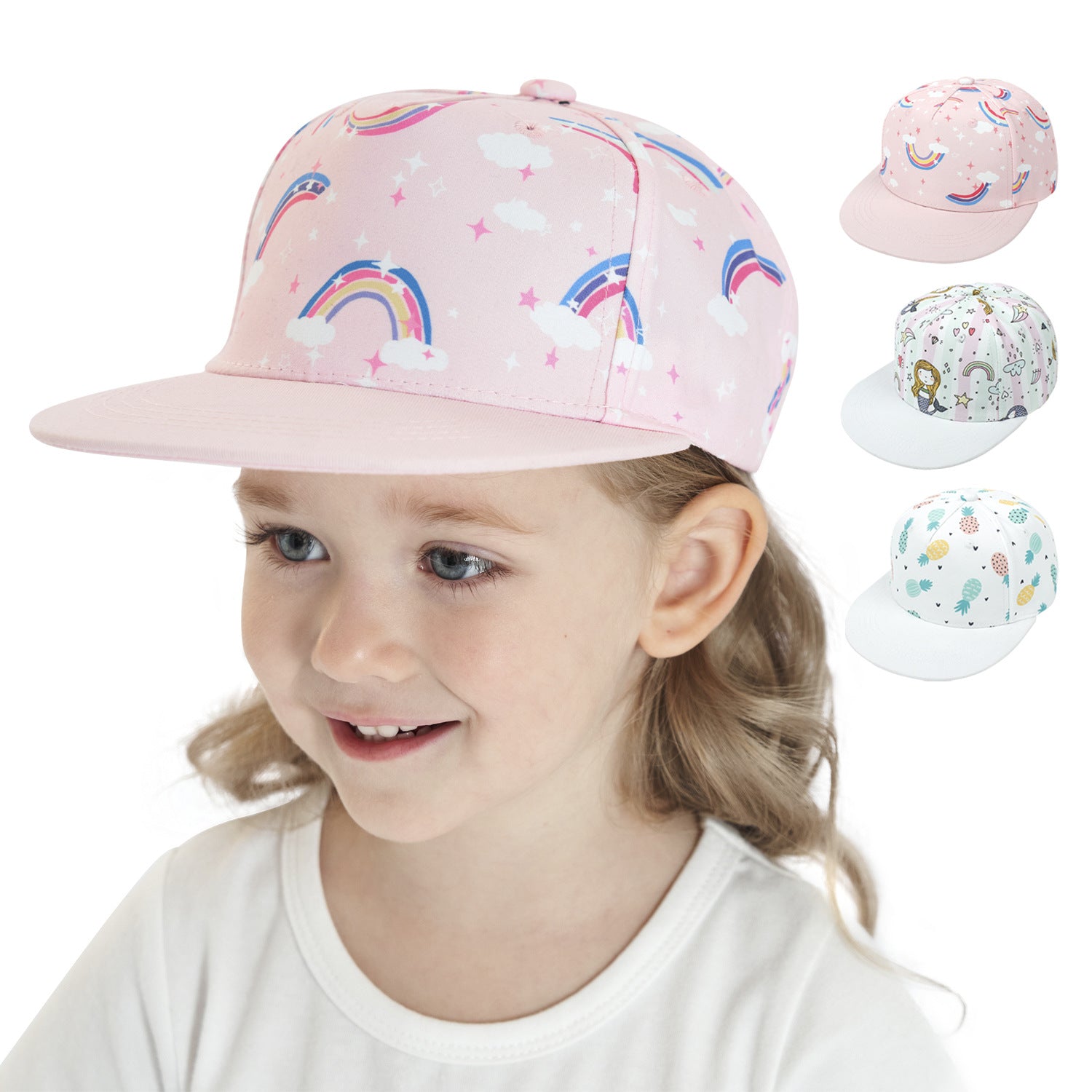 Wholesale Flat Brim Cartoon Print Children's Baseball Cap ACC-KH-Xiami001