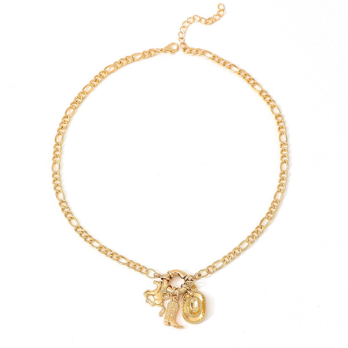 Wholesale  Boots Cowboy Hat Necklace
