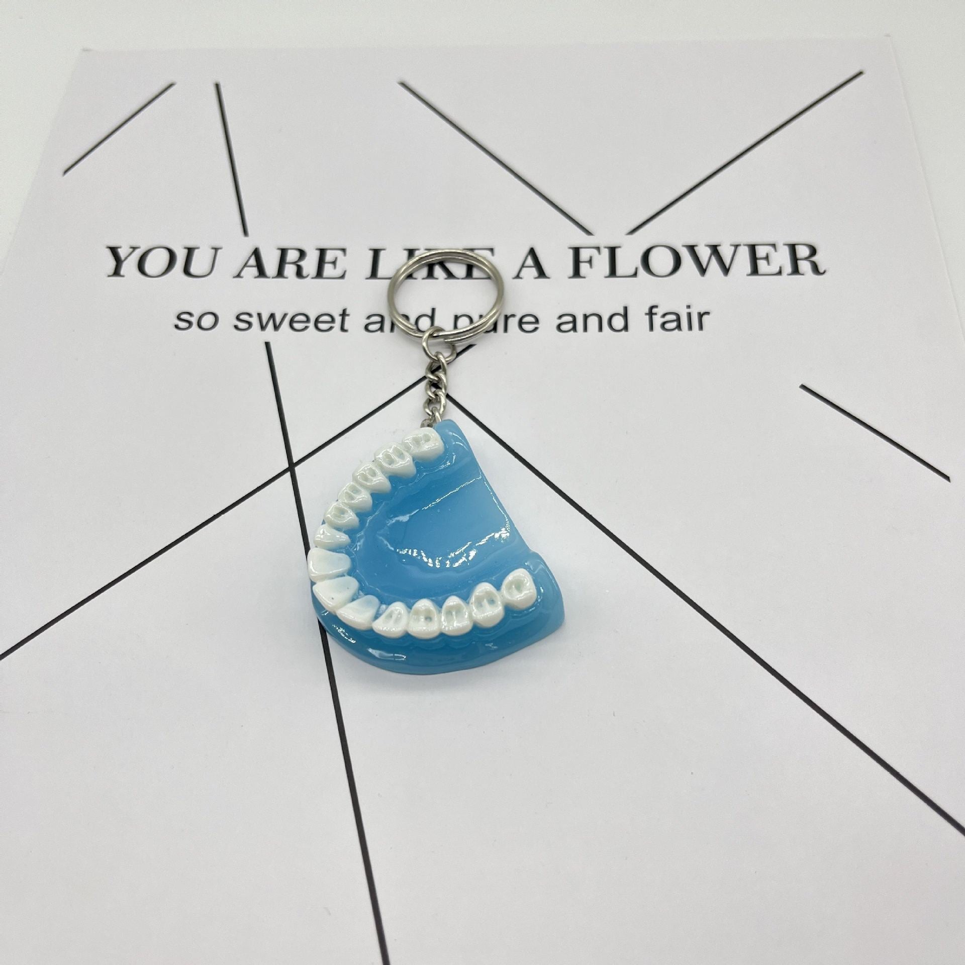 Wholesale Mini Resin Tooth Keychain