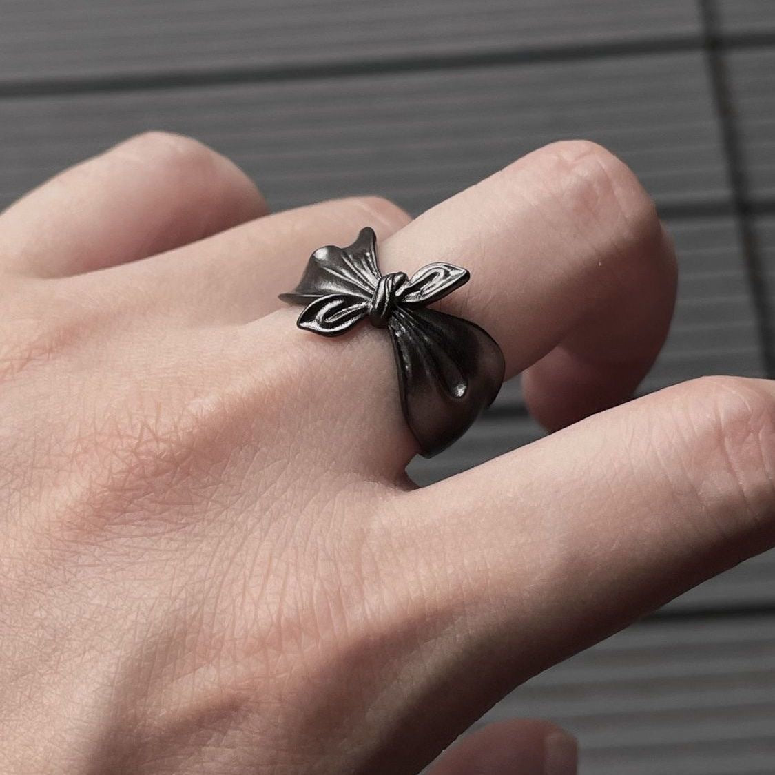 Wholesale Bow Ring Ribbon Three-Dimensional Ring