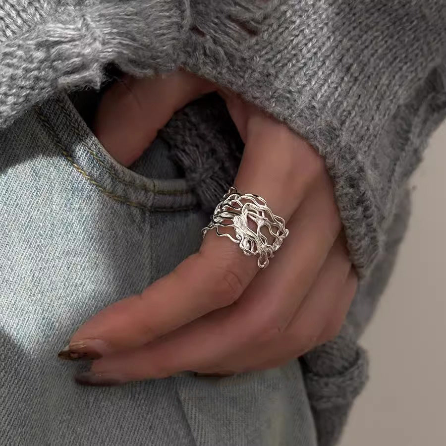 Wholesale Irregular Matte Starfish Ring