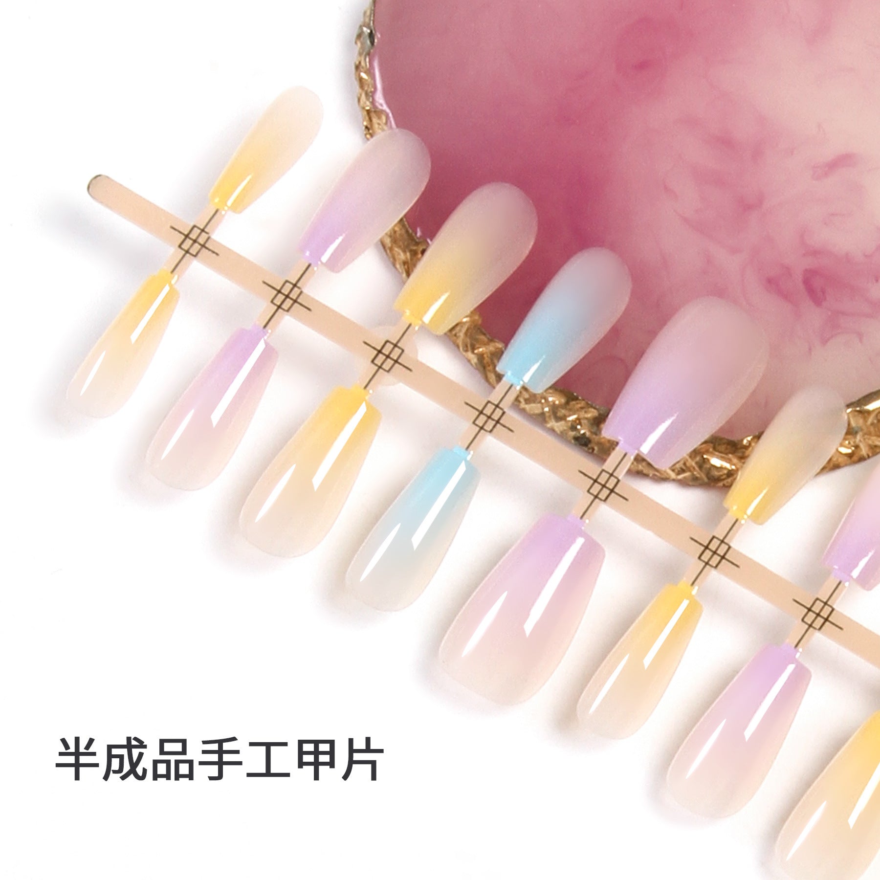 Wholesale of 5PCS Handmade Press on Nails Kits Prefabricated Nail Plates Semi-finished DIY Handmade Nail Plates ACC-NS-XKQ005