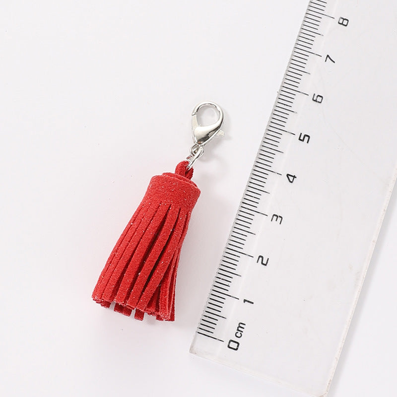 Wholesale Velvet Macaron Tassel Keychain Bags and Pendants ACC-KC-HuiMei008