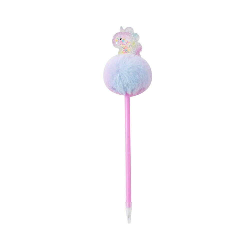 Wholesale Cartoon fur ball fish tail ball pen