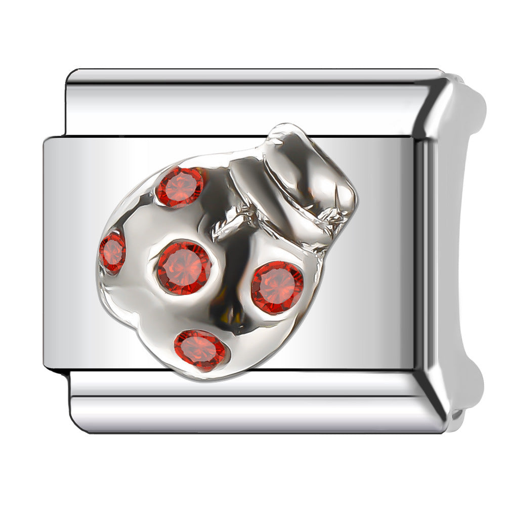 Wholesale Italian Charm Bracelet 9mm DIY Splicing Diamond Light Luxury Series Stainless Steel Composable Bracelet