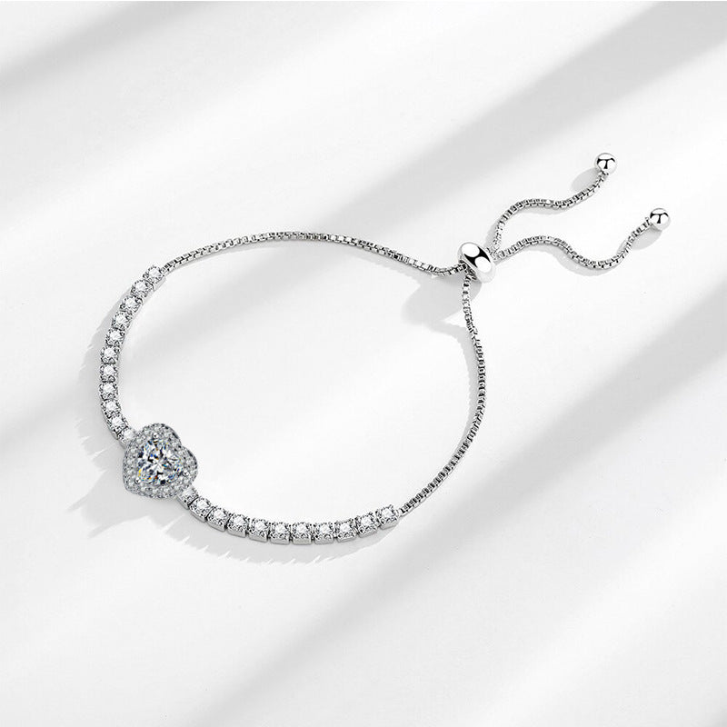 Wholesale Man-Made Moissanite Love Bracelet