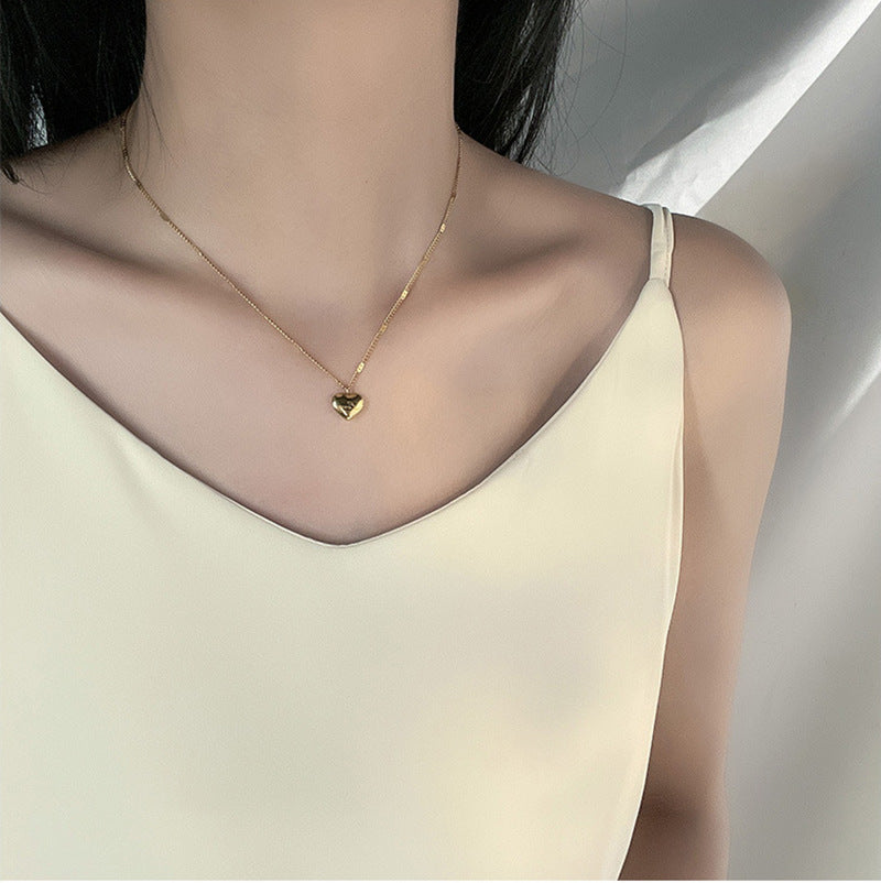 Wholesale  love heart necklace clavicle chain