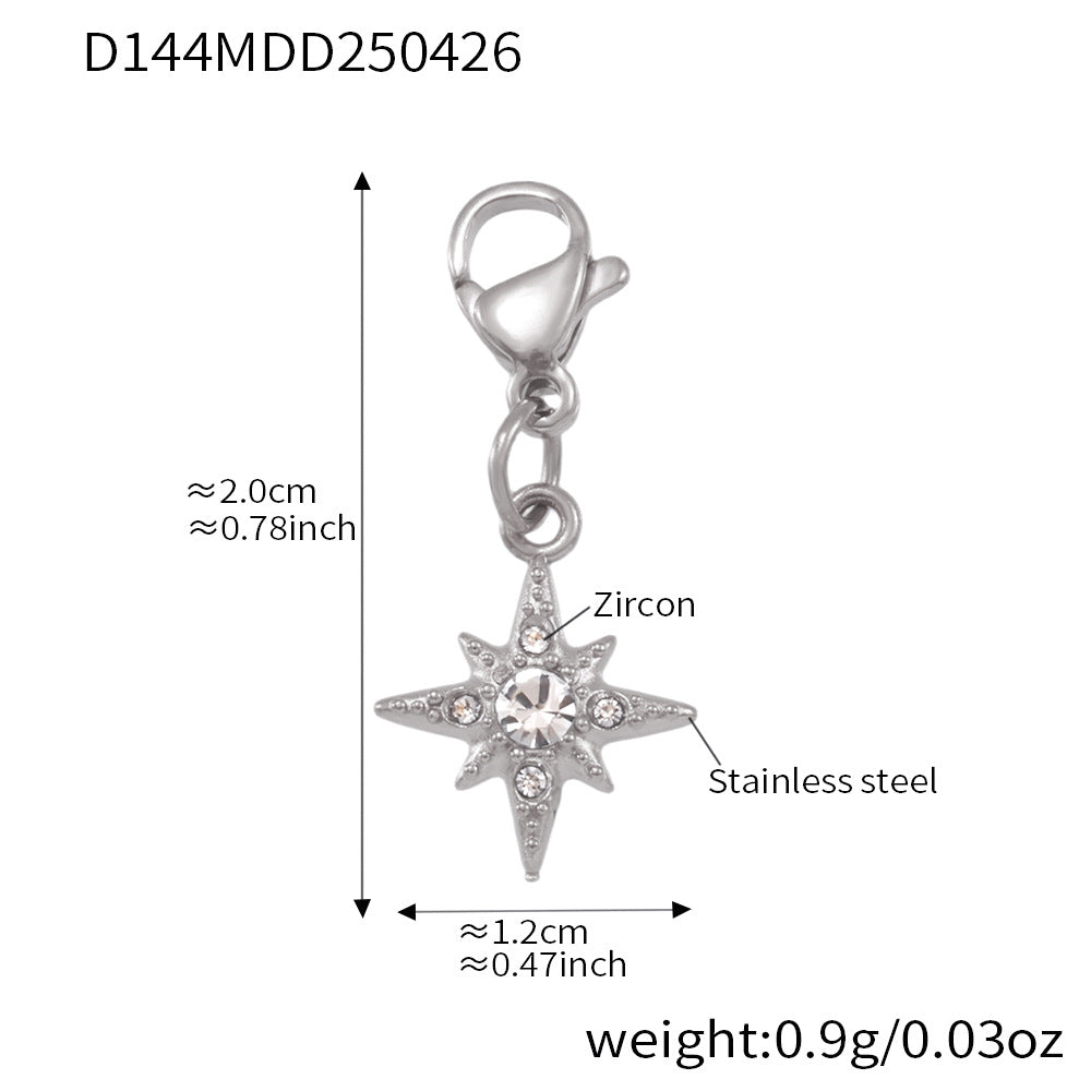 Wholesale Stainless Steel  Creative Gold Plated with Diamond Star DIY Multi-accessory Bracelet