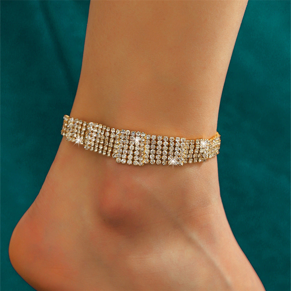 Wholesale full diamond luxury anklet