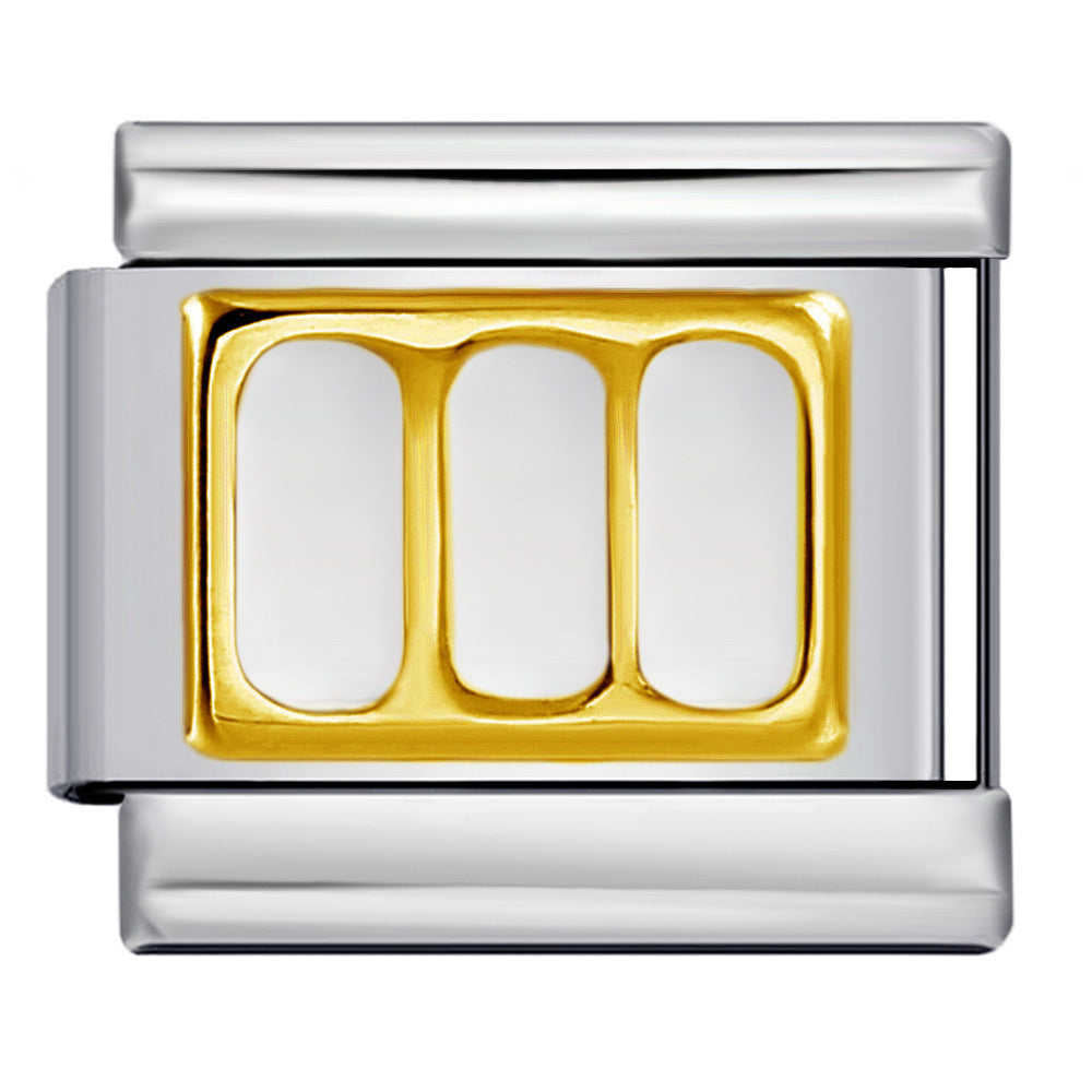 Wholesale 9mm Italian Charm Starter Bracelets DIY square Single Section Creative Stainless Steel Composable Bracelet