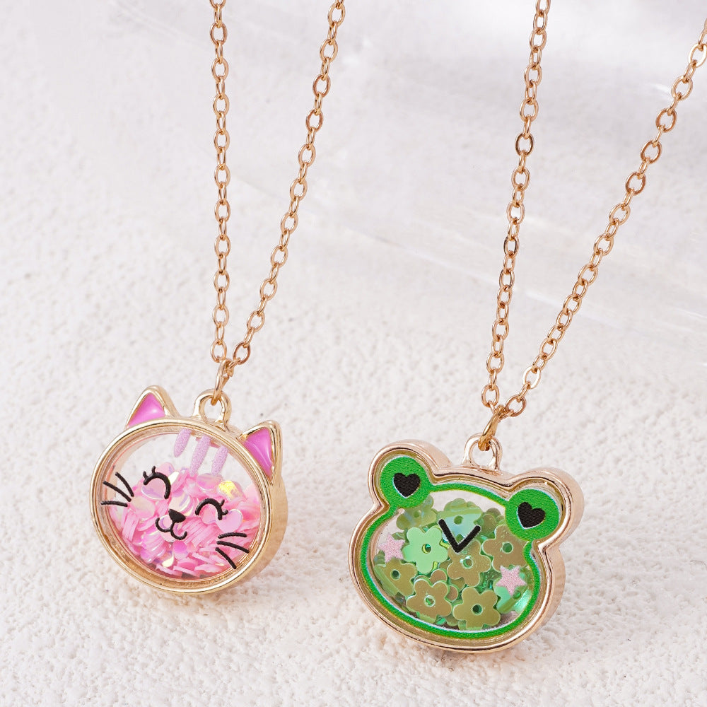 Wholesale Cat frog bear necklace