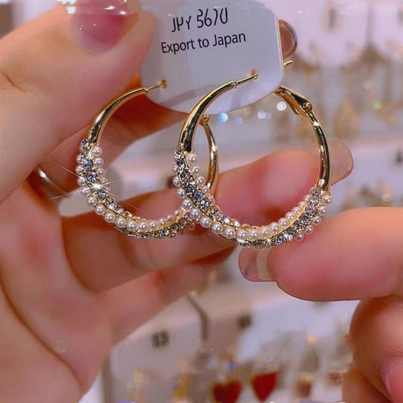 Wholesale Hoop Earrings Crystal Earrings ACC-ES-Yinhe004