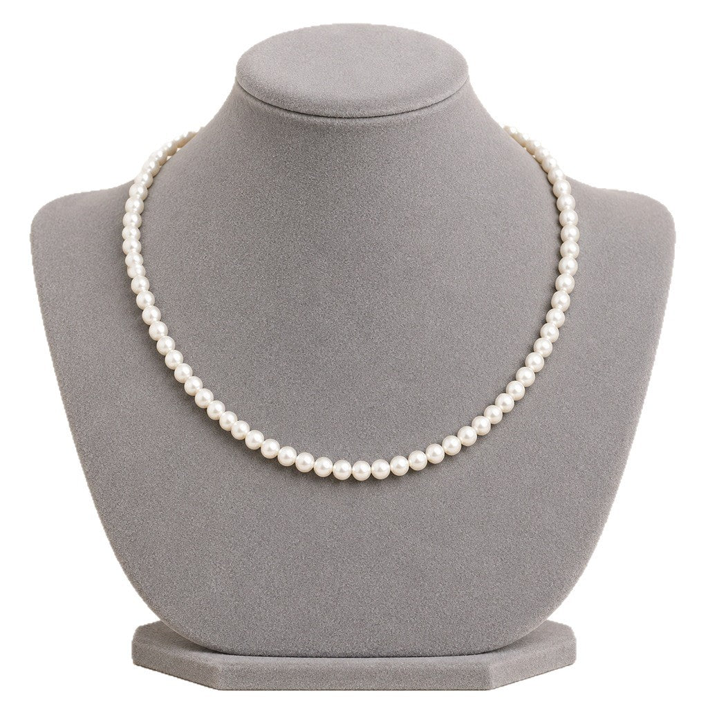 Wholesale Stylish White Faux Pearl Necklace For Women Elegant Cheongsam Collarbone Chain Gift Jewelry Accessory