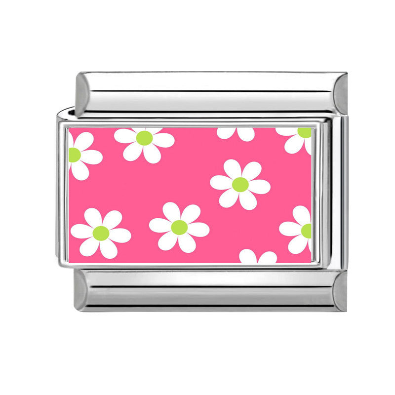 Wholesale 9mm Italian Charm Starter Bracelets DIY Flower Series Stainless Steel Composable Bracelet