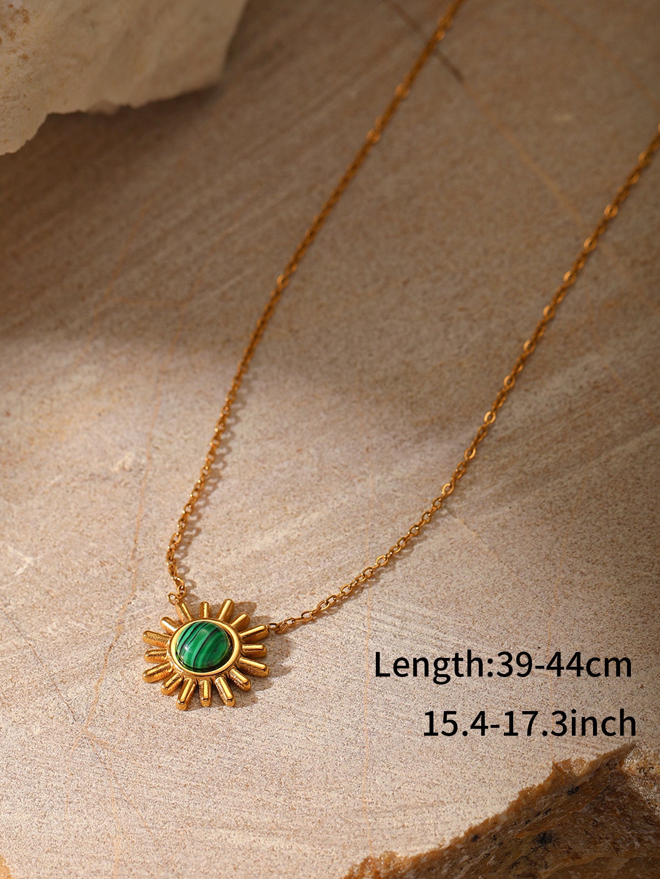 Wholesale Natural Stone Stainless Steel  Pendant Necklace