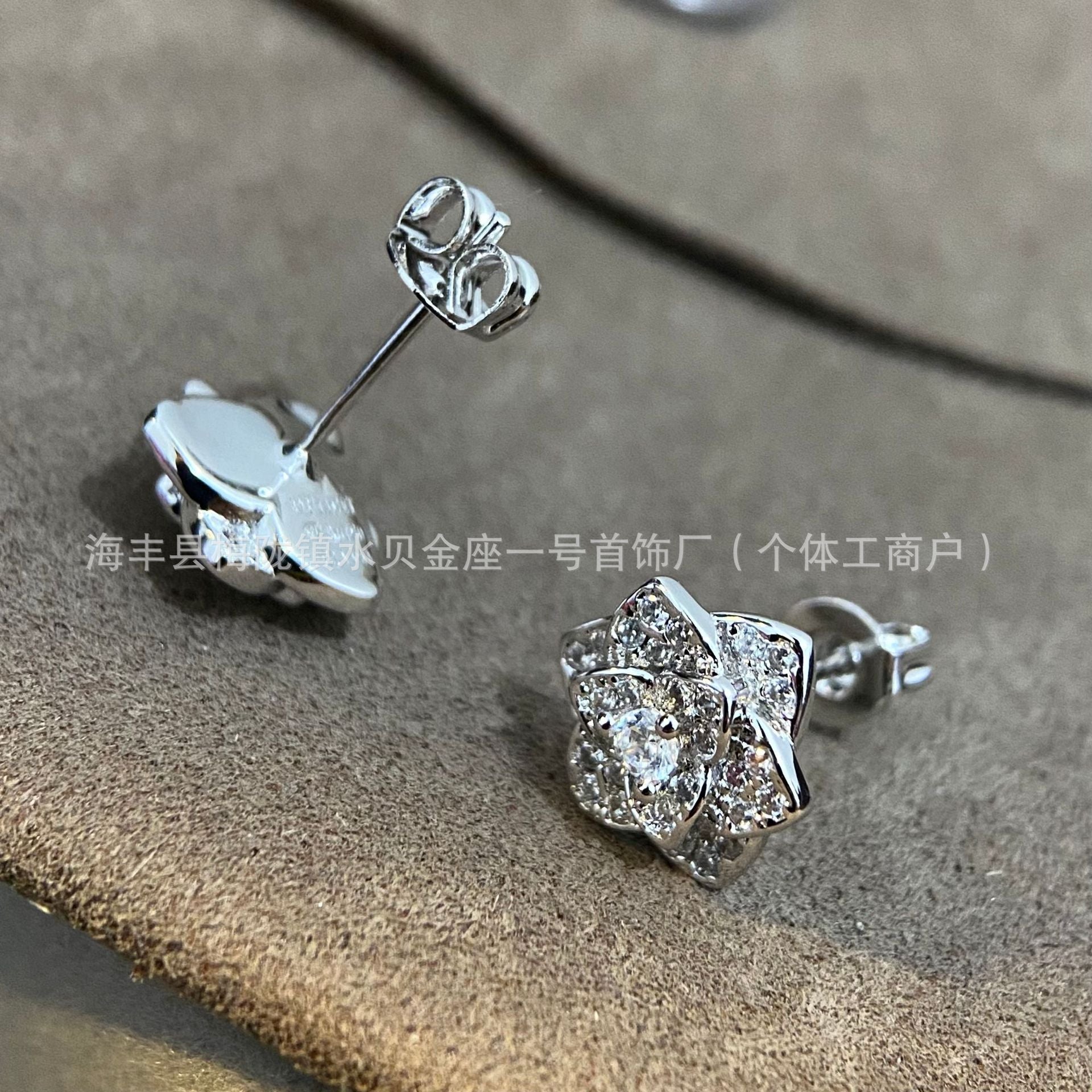 Wholesale  diamond rose gold earrings